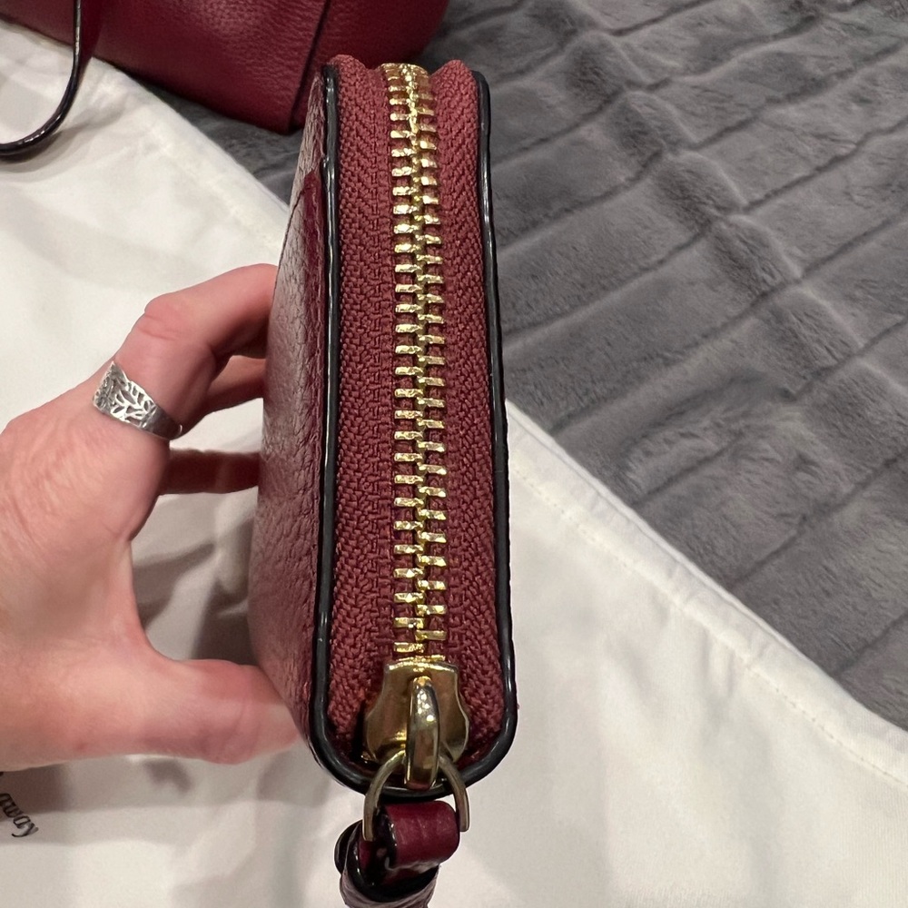 Kate Spade Burgundy Leather Tote and Wallet Set - Picture 7 of 16
